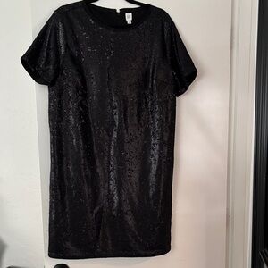 GAP Black Sequin Mini Dress